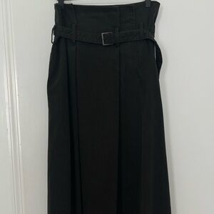 Yohji Yamamoto y’s gray maxi skirt with belt